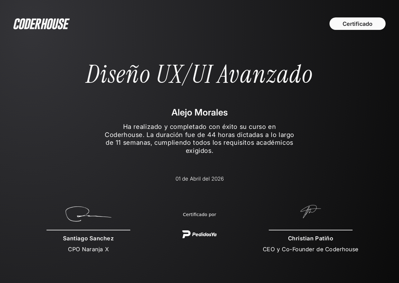 Diploma Diseño UX UI Avanzado - Coderhouse